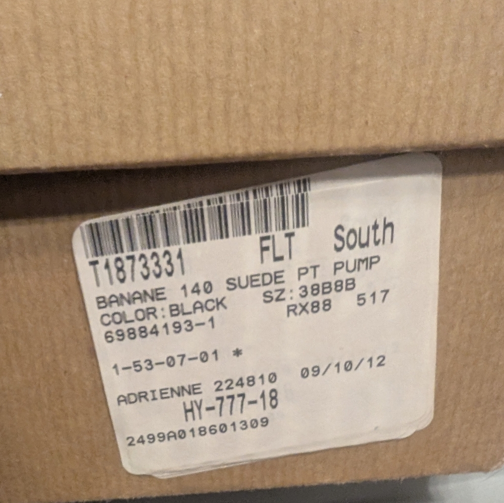 Christian Louboutin Black Suede Adrienne Peep Toe Heels - Picture 2 of 8